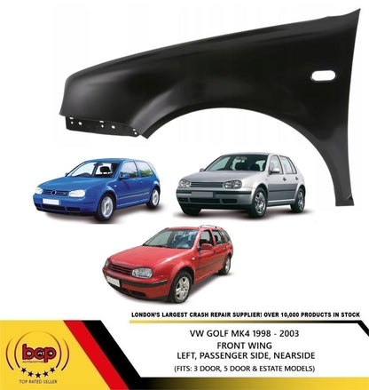 VW GOLF MK4 1998 - 2003 FRONT WING PASSENGER SIDE LEFT NEARSIDE