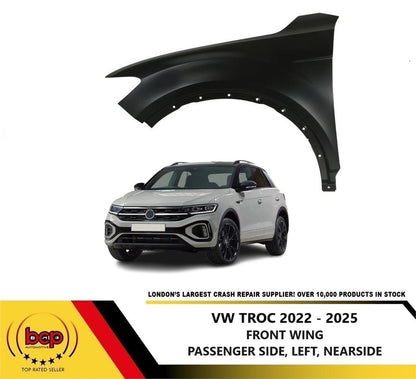 VW TROC 2020 - 2025 FRONT WING LEFT PASSENGERS SIDE NEARSIDE FENDER PANEL