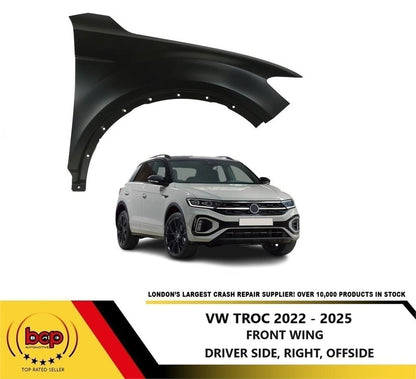 VW TROC 2022 - 2025 FRONT WING RIGHT DRIVERS SIDE OFFSIDE FENDER PANEL
