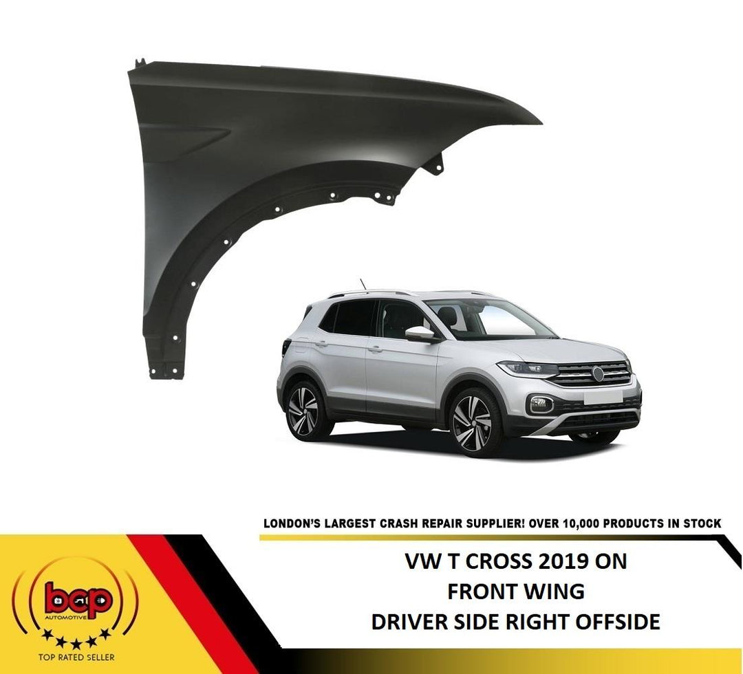 VW T-CROSS 2019 ON FRONT WING RIGHT DRIVERS SIDE PRIMED FENDER SIDE PANEL