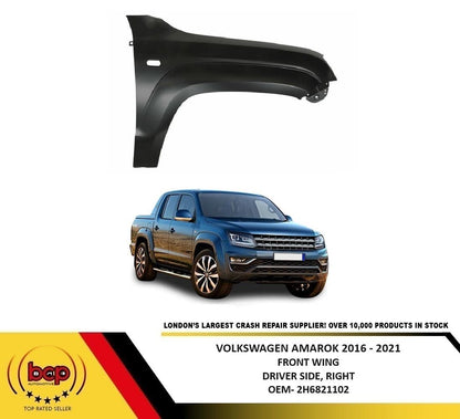 VOLKSWAGEN AMAROK 2017 – 2021 FRONT WING DRIVER SIDE FENDER PANEL RIGHT PRIMED