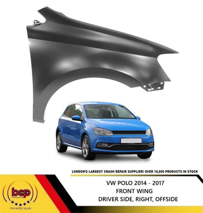VOLKSWAGEN POLO 6R 2014 - 2017 FRONT WING FENDER RH RIGHT O/S DRIVERS SIDE