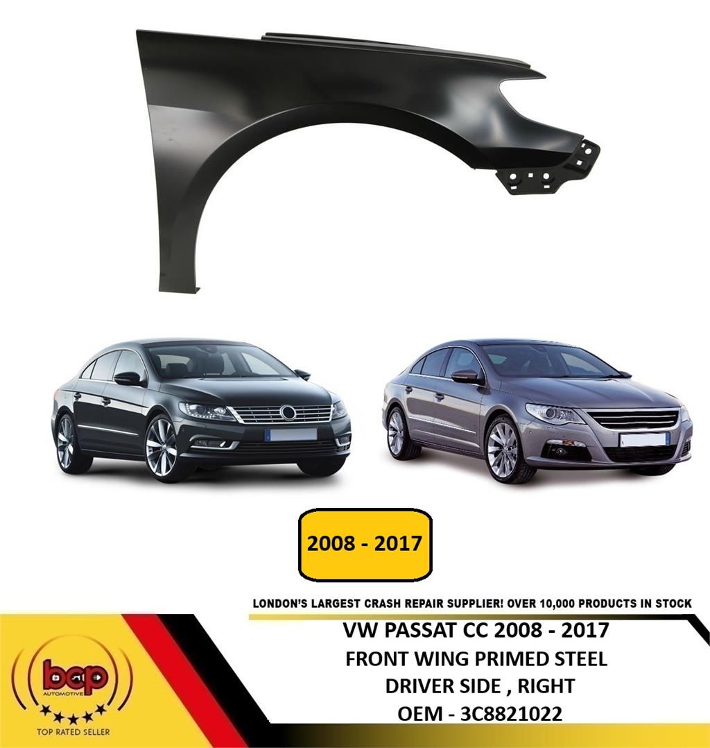 VW PASSAT CC 2008 – 2017 FRONT WING FENDER PRIMED DRIVER SIDE RIGHT OEM QAULITY