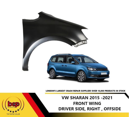 VW SHARAN 2015 -2021 FRONT WING RIGHT DRIVERS SIDE OFFSIDE FENDER PANEL PRIMED
