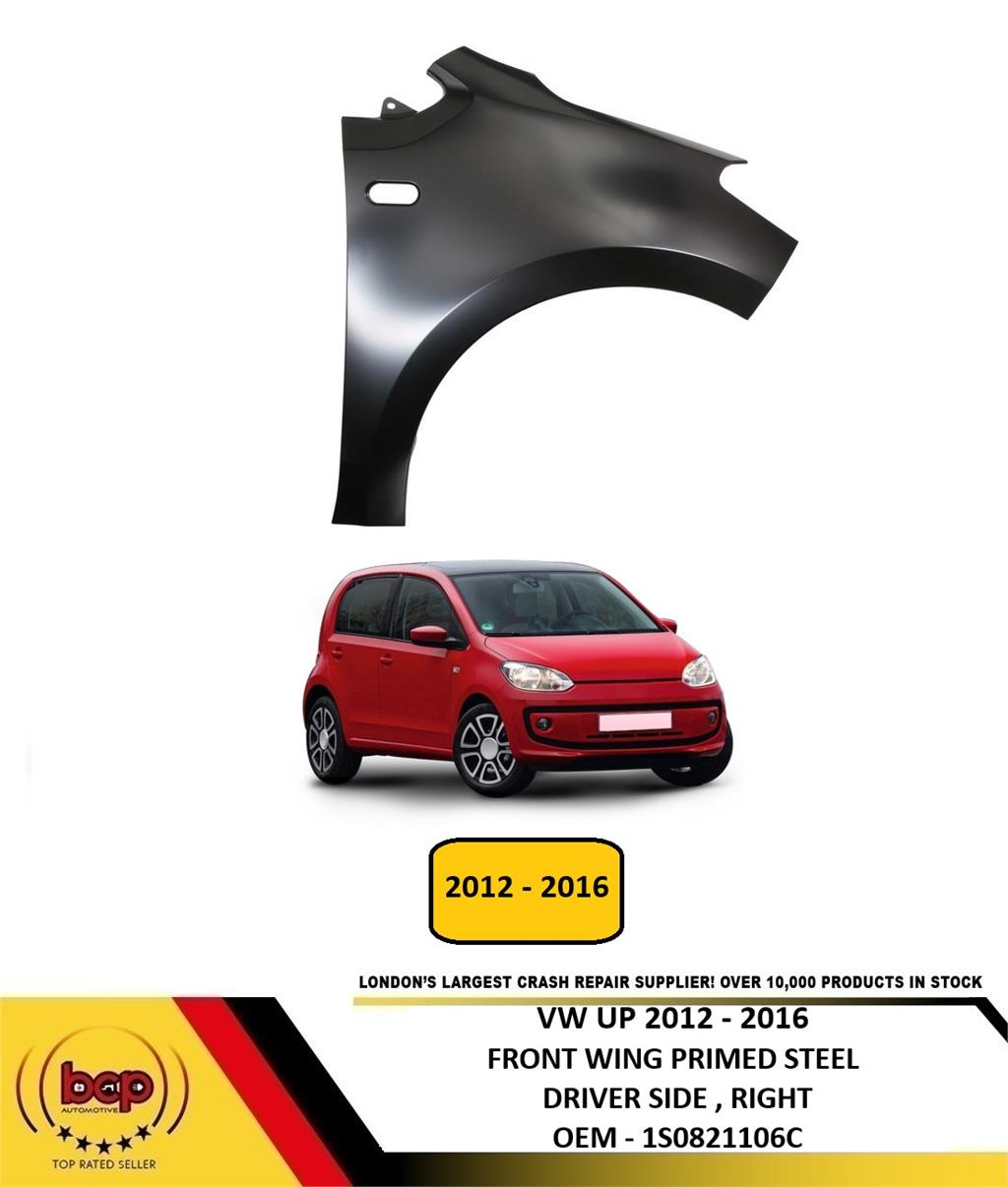 VW UP 2012 - 2016 FRONT WING FENDER PRIMED DRIVER SIDE RIGHT NEW
