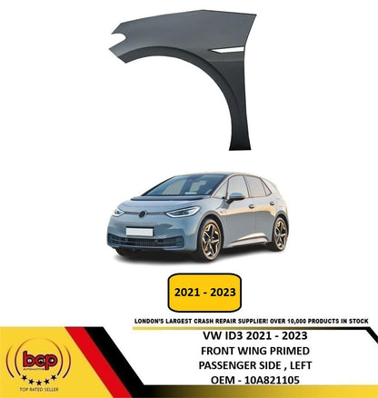 VOLKSWAGEN ID3 2021 - 2023 FRONT WING FENDER PRIMED PASSENGER SIDE LEFT NEW