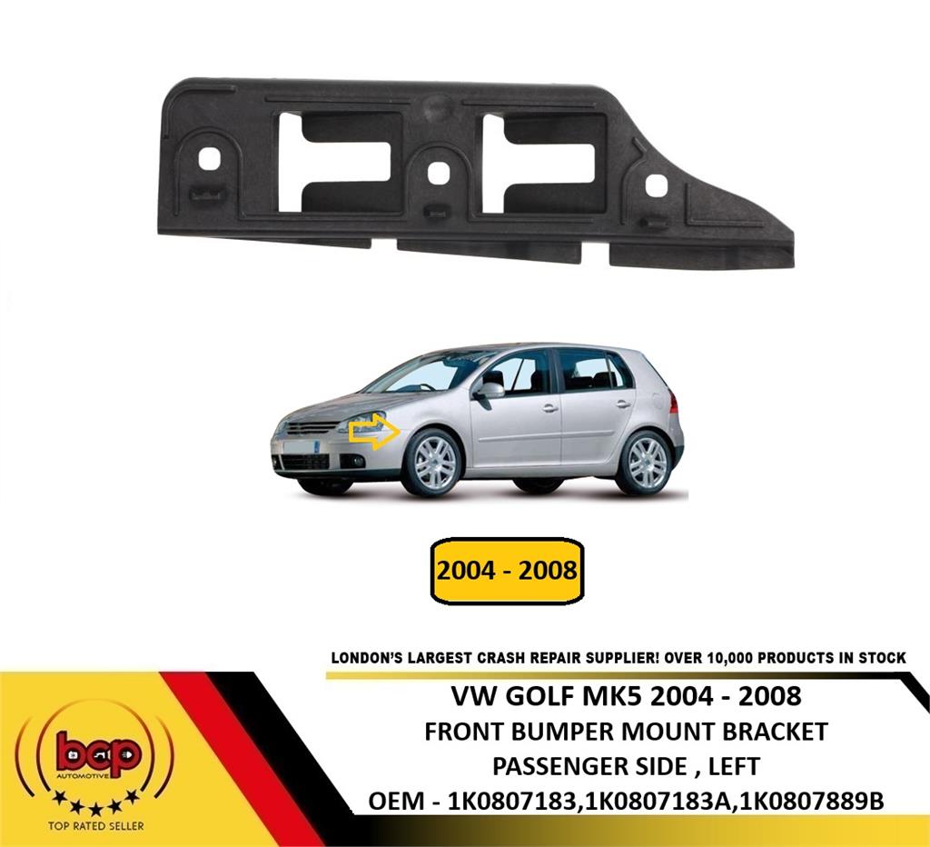 VW GOLF MK5 2004 - 2008 FRONT BUMPER TO WING MOUNT BRACKET SLIDER PASSENGER LEFT