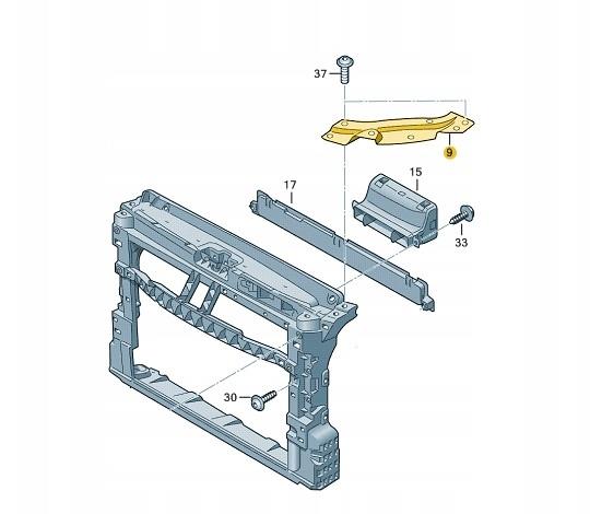 VW POLO 2009 - 2017 HEADLIGHT BRACKET UPPER  METAL PASSENGER SIDE LEFT NEW
