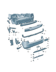 VW GOLF REAR BUMPER BRACKET MOUNT 2008 - 2013 LEFT PASSENGER SIDE N/S