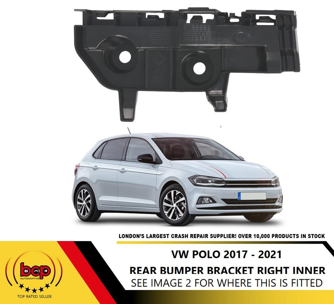 VW POLO 2017 - 2021 REAR BUMPER BRACKET INNER RIGHT DRIVERS SIDE 2G6807454A