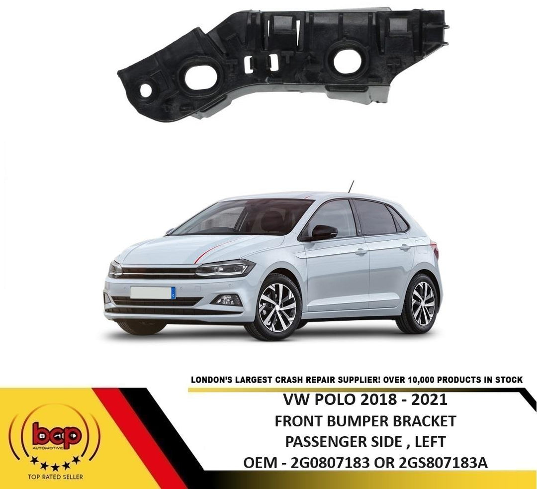 VW POLO 2018 – 2021 FRONT BUMPER MOUNTING BRACKET PASSENGER LEFT WING SLIDER