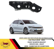 VW POLO 2018 – 2021 FRONT BUMPER MOUNTING BRACKET DRIVER RIGHT WING SLIDER