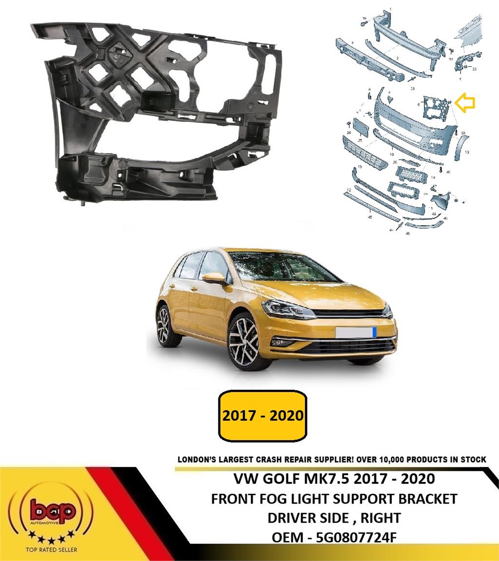 VW GOLF MK7.5 2017 - 2020 FRONT FOG LIGHT SUPPORT BRACKET DRIVER SIDE RIGHT