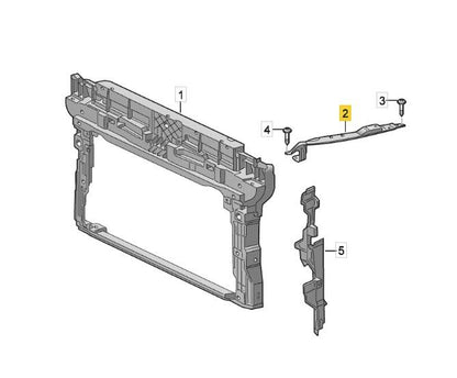 VW CADDY 2020 ON FRONT PANEL MOUNT UPPER HEADLIGHT BRACKET DRIVER RIGHT NEW 2K7805932