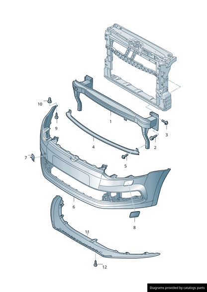 VOLKSWAGEN POLO FRONT BUMPER REINFORCEMENT CARRIER 6R 2009 - 2017 CRASH BAR