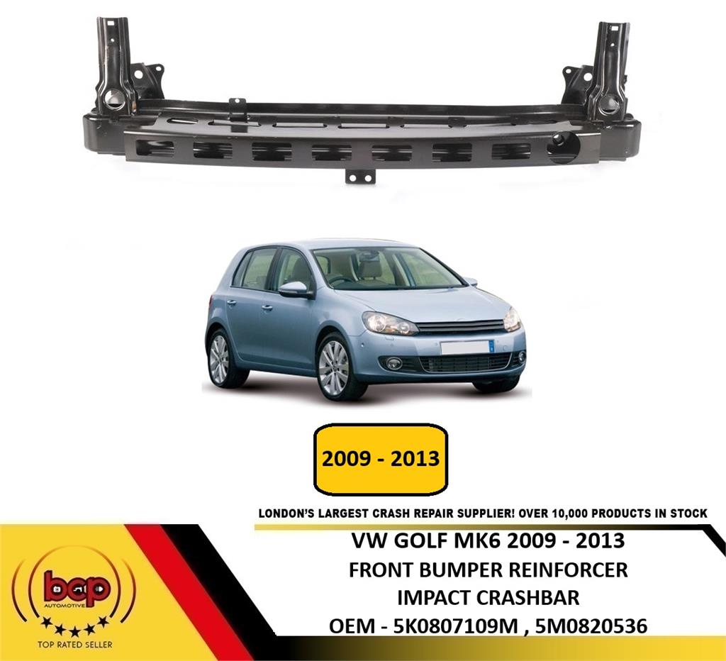 VW GOLF MK6 2009 - 2013 FRONT BUMPER REINFORCEMENT IMPACT CRASH BAR STEEL NEW