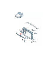 VW GOLF MK7 2013 – 2017 FRONT BUMPER CENTRE GRILLE SUPPORT BRACKET HOLDER NEW