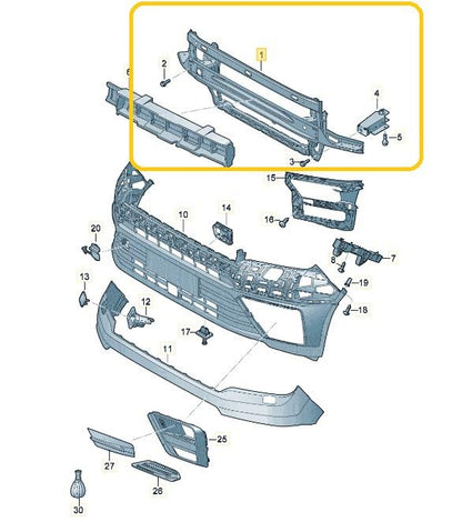 MAN TGE 2018 ON FRONT BUMPER CARRIER REINFORCEMENT CRASH BAR CARRIER HOLDER