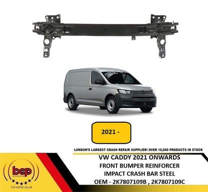 VW CADDY VAN 2021 ON FRONT BUMPER REINFORCEMENT BEAM CRASH BAR HOLDER 2K7807109