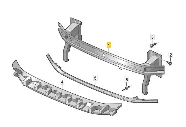VW TAIGO 2022 ONWARDS FRONT BUMPER REINFORCER IMPACT CRASH BAR STEEL 2G7807109A