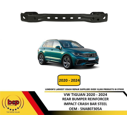 VW TIGUAN 2020 - 2024 REAR BUMPER REINFORCER IMPACT CRASH BAR STEEL 5NA807305A