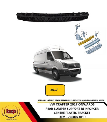 VW CRAFTER 2017 ONWARDS REAR BUMPER SUPPORT PLASTIC BRACKET BRAND NEW 7C0807305D