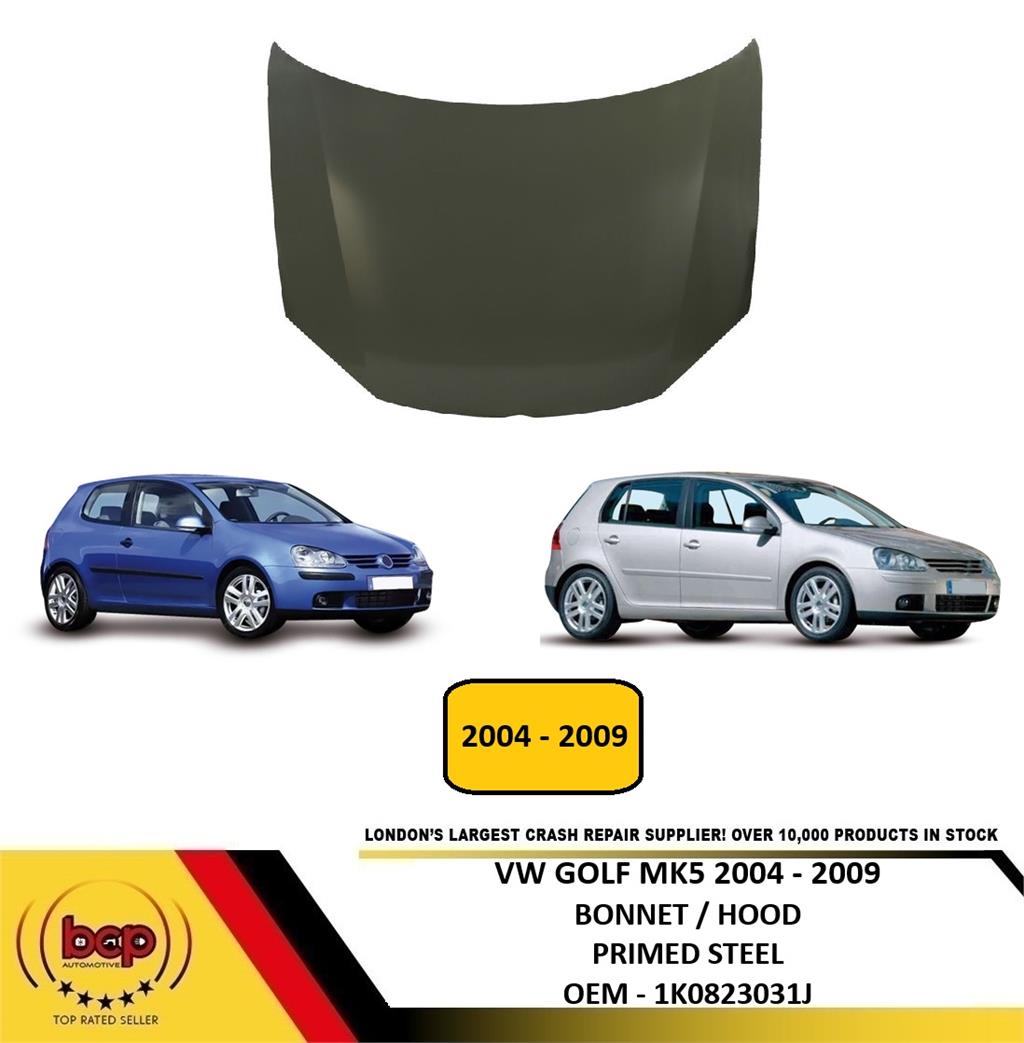 VW GOLF MK 5 2004 - 2009 BONNET HOOD NEW INSURANCE APPROVED PRIMED OEM QUALITY