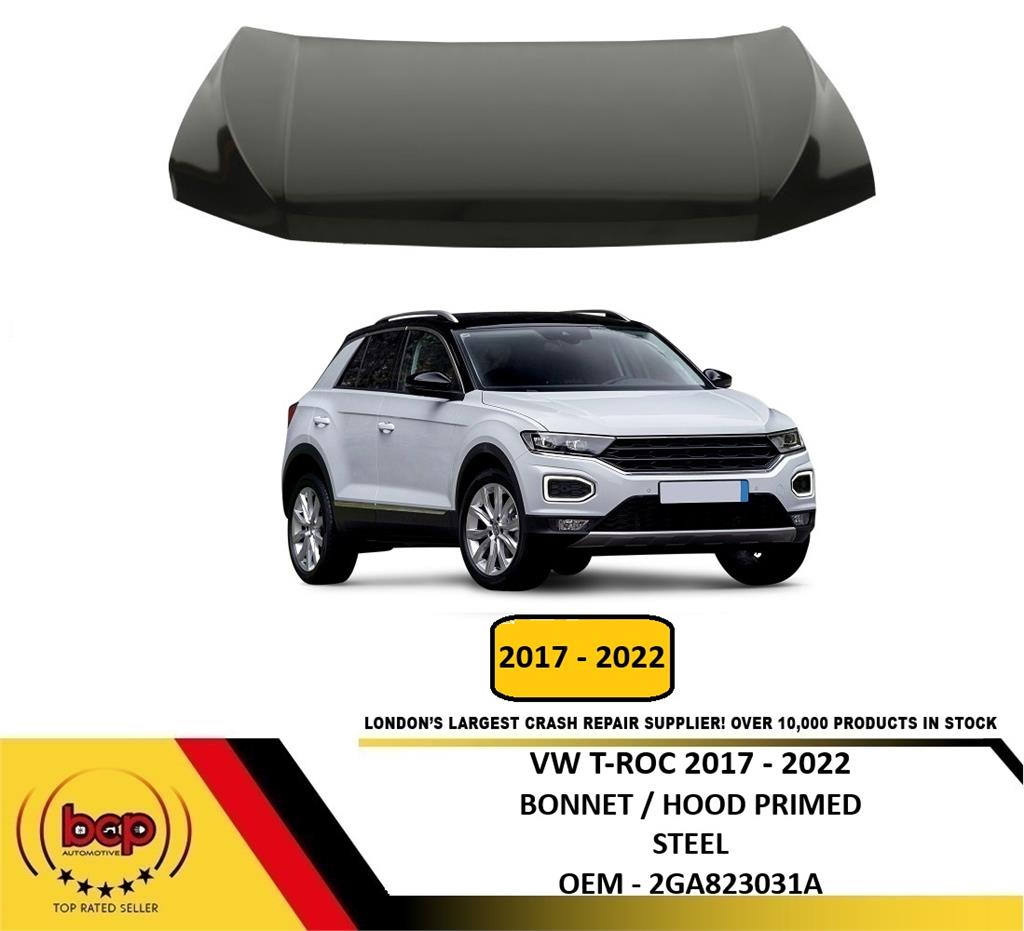 VW T-ROC 2017 – 2022 BONNET HOOD PRIMED STEEL NEW OEM 2GA823031A