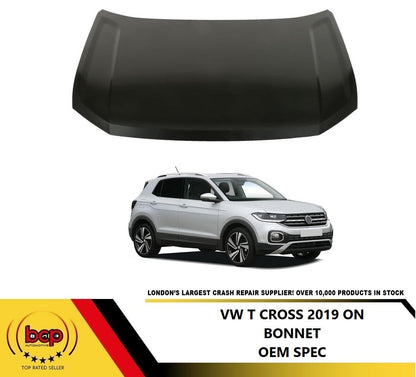 VW T-CROSS 2019 - 2024 BONNET OEM QUALITY 2GM823031C DELVIERED TO YOUR DOOR