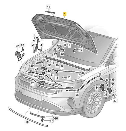 VW TAIGO 2022 ONWARDS BONNET HOOD PRIMED STEEL INSURANCE APPROVED 2G7823031B