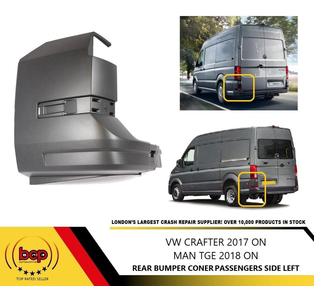 VW CRAFTER 2017 ONWARDS REAR BUMPER CORNER ENDCAP LEFT PASSENGER SIDE 7C0807321B