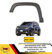 JEEP RENEGADE 2018 -2024 FRONT WING WHEEL ARCH MOULDING TRIM PASSENGER SIDE LEFT