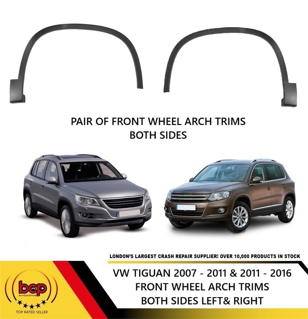 VOLKSWAGEN TIGUAN 2007 - 2016 FRONT WING WHEEL ARCH TRIM PAIR LEFT & RIGHT