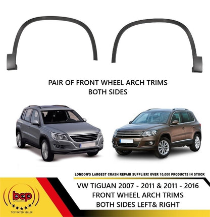 VOLKSWAGEN TIGUAN 2007 - 2016 FRONT WING WHEEL ARCH TRIM PAIR LEFT & RIGHT