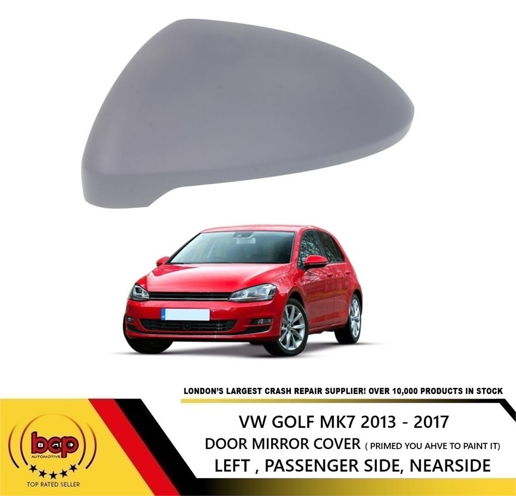 VW GOLF MK7 2013 – 2017 DOOR WING MIRROR COVER LEFT PASSENGER SIDE 5G0857537E