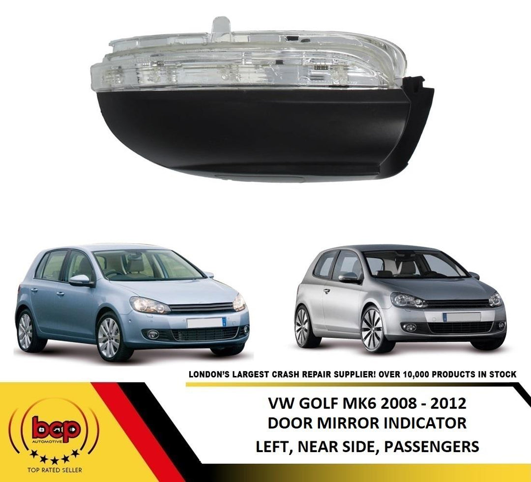 VW GOLF MK6 2008 - 2012 DOOR MIRROR INDICATOR LED LEFT PASSENGERS SIDE NEARSIDE