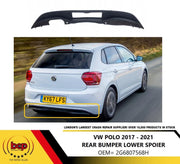 VW POLO 2017 - 2021 REAR BUMPER LOWER SPOLIER DIFFUSER 2G6807568H