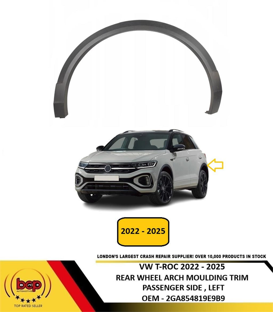VW TROC TROC 2017 - 2022 REAR WHEEL ARCH TRIM MOULDING PASSENGER SIDE LEFT