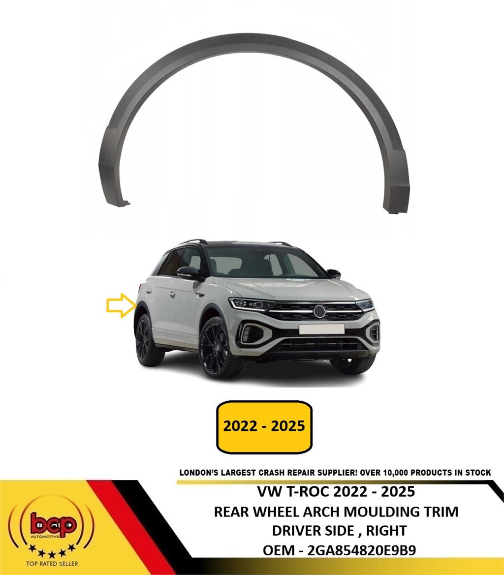 VW TROC TROC 2017 - 2022 REAR WHEEL ARCH TRIM MOULDING PASSENGER SIDE LEFT
