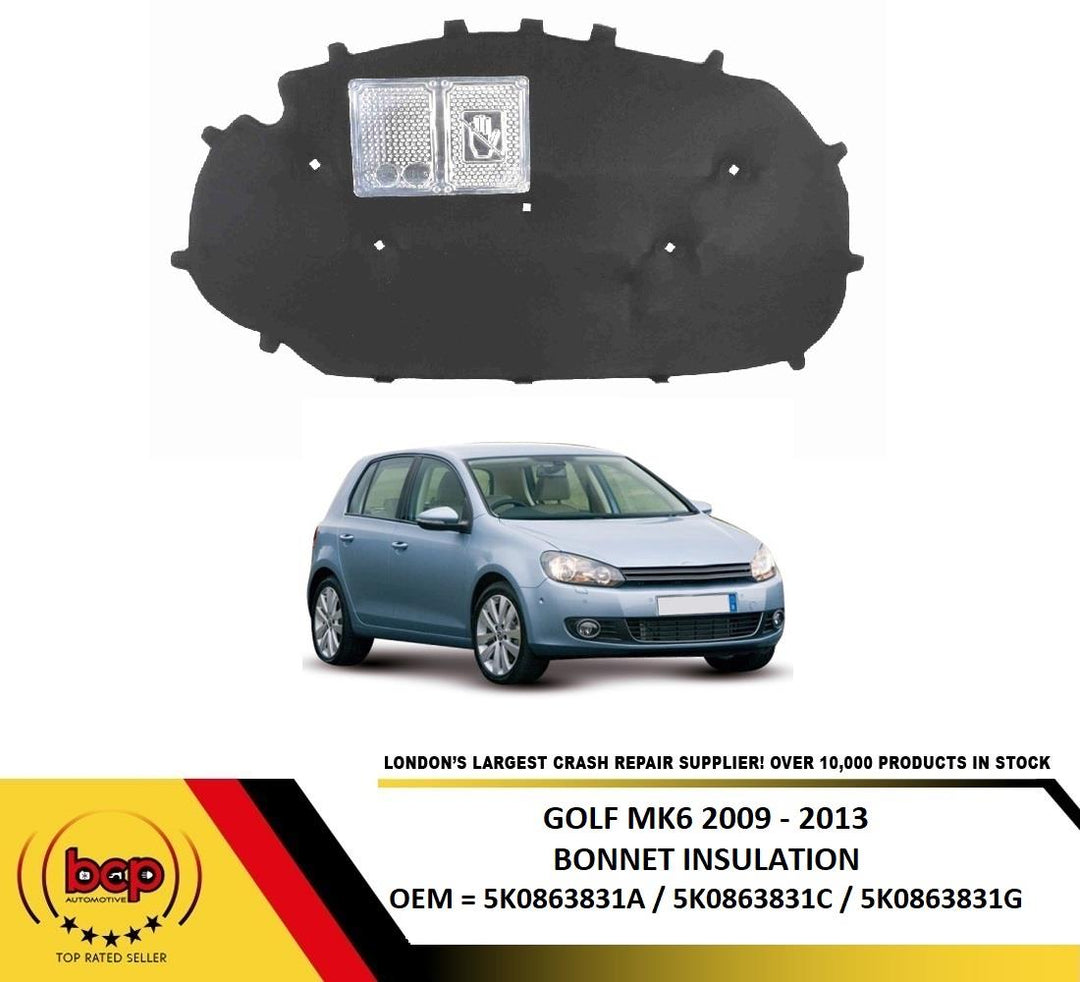 VW GOLF MK6 2009 -2013 BONNET  INSULATION SOUND HEAT ABSORBER DAMPING PAD FOAM