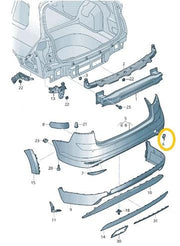 VW GOLF MK7 2013 - 2017 REAR BUMPER TOW EYE HOOK COVER PRIMED NEW 5G6807441GRU