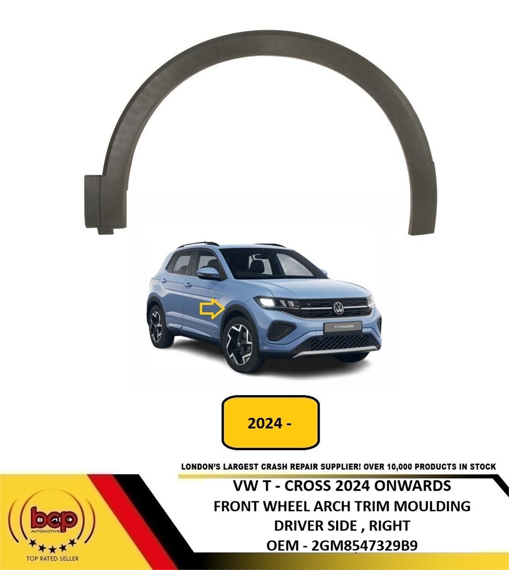 VW T - CROSS 2019 - 2024 FRONT WHEEL ARCH TRIM MOULDING TEXTURED PASSENGER LEFT