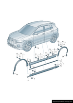 Load image into Gallery viewer, VW T-CROSS 2019 - 2024 FRONT DOOR MOULDING TEXTURED DRIVER RIGHT 2GM854940G9B9