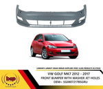 Load image into Gallery viewer, VW GOLF MK7 2012 - 2016 FRONT BUMPER PRIMED WITH  WASHER JET HOLES 5G0807217BSGR
