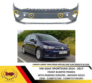 VW GOLF SV 2014 – 2017 FRONT BUMPER PRIMED WITH PARKING SENSORS 510807221M