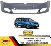 VOLKSWAGEN SHARAN 2015 - 2021 FRONT BUMPER PRIMED WITH 4 PARKING SENSOR HOLES