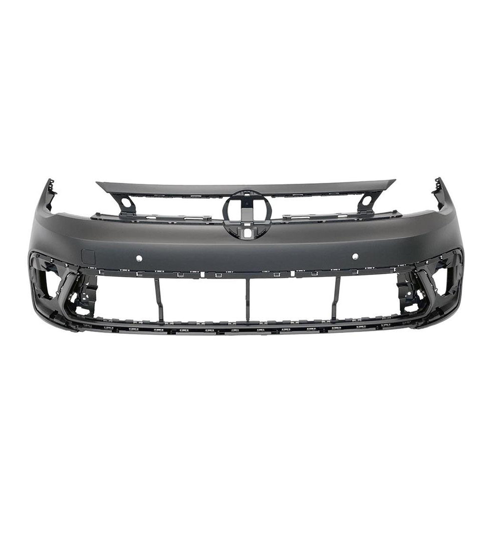 VW POLO 2021 ONWARDS FRONT BUMPER PRIMED WITH 2 PDC HOLES NO WASHER HOLES NEW