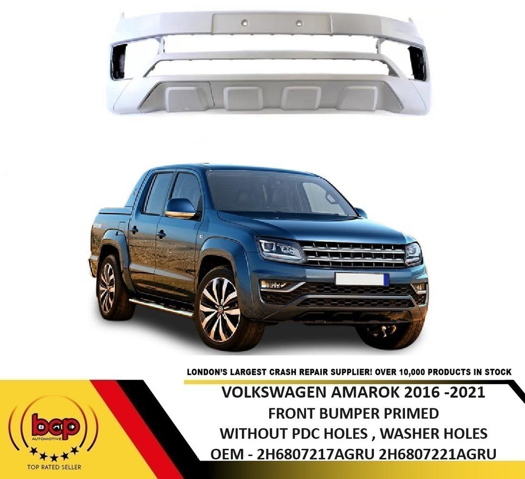 VOLKSWAGEN AMAROK 2016 – 2021 FRONT BUMPER PRIMED WITHOUT PARKING SENSORS