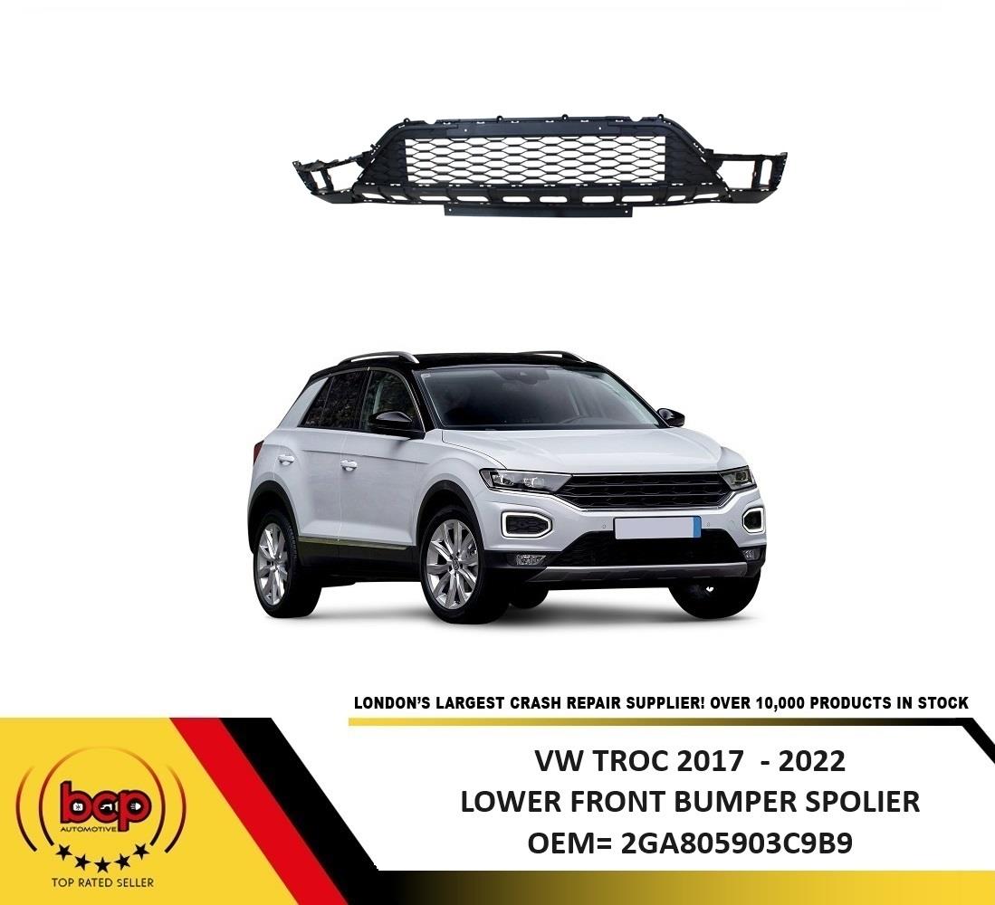 VW T-ROC TROC 2017 - 2022 FRONT BUMPER LOWER TEXTURED BLACK 2GA805903D9B9