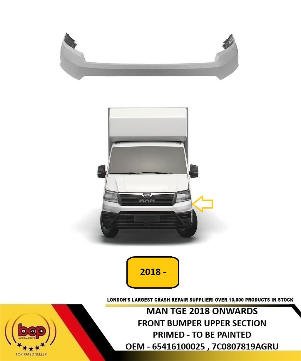 VW CRAFTER  2017 ON FRONT BUMPER UPPER SECTION PRIMED TO BE PAINTED